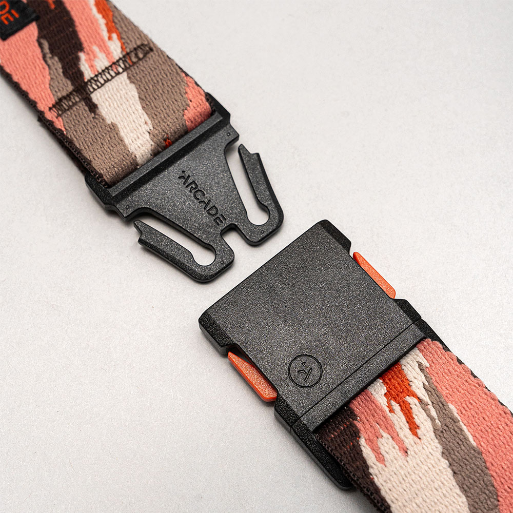 Текстилен колан ARCADE Brushstroke Slim Coral