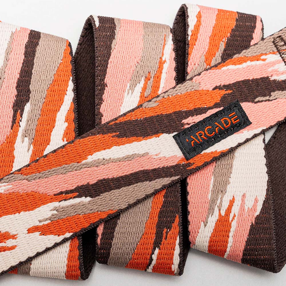 Текстилен колан ARCADE Brushstroke Slim Coral 2