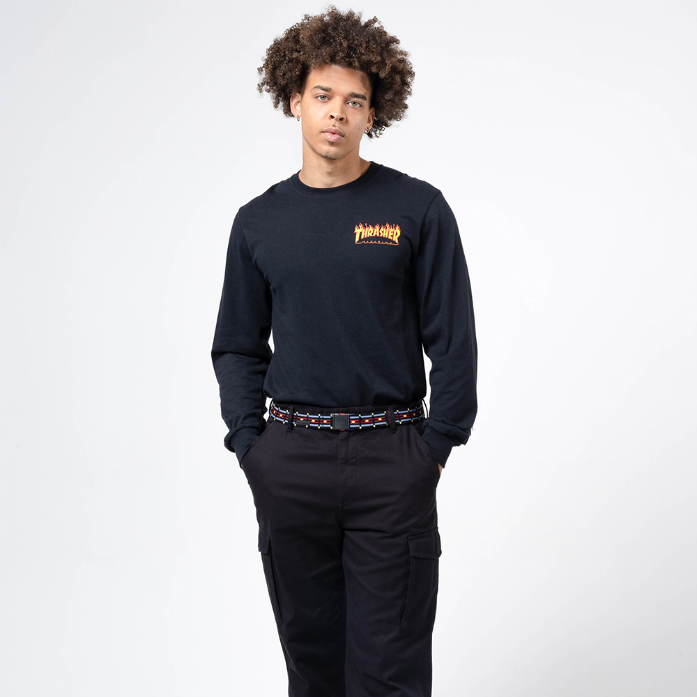 Текстилен колан Arcade Keyahs Slim Black Sky