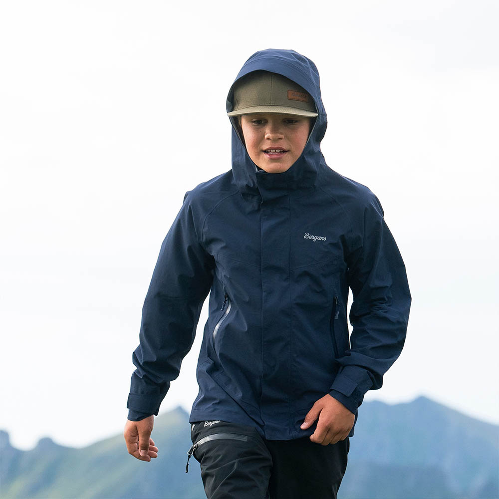 Bergans Junior 3L Shell Jacket Navy Blue