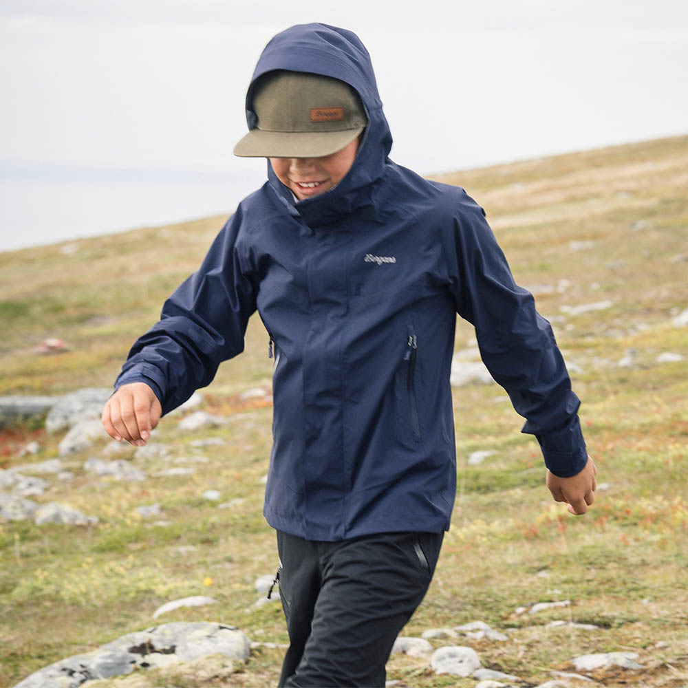 Bergans Junior 3L Shell Jacket Navy Blue