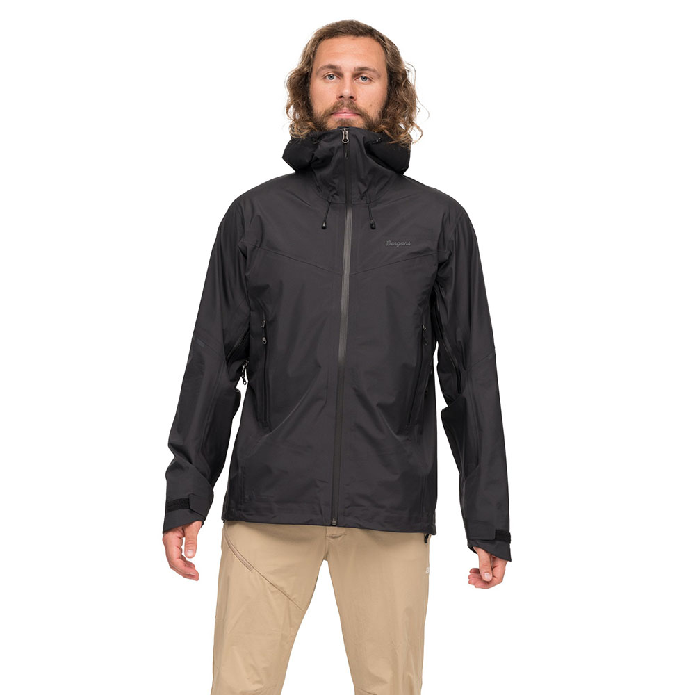 Men's Hardshell jacket Bergans Rabot Light 3L Shell Jacket Men Black |  CampingRocks