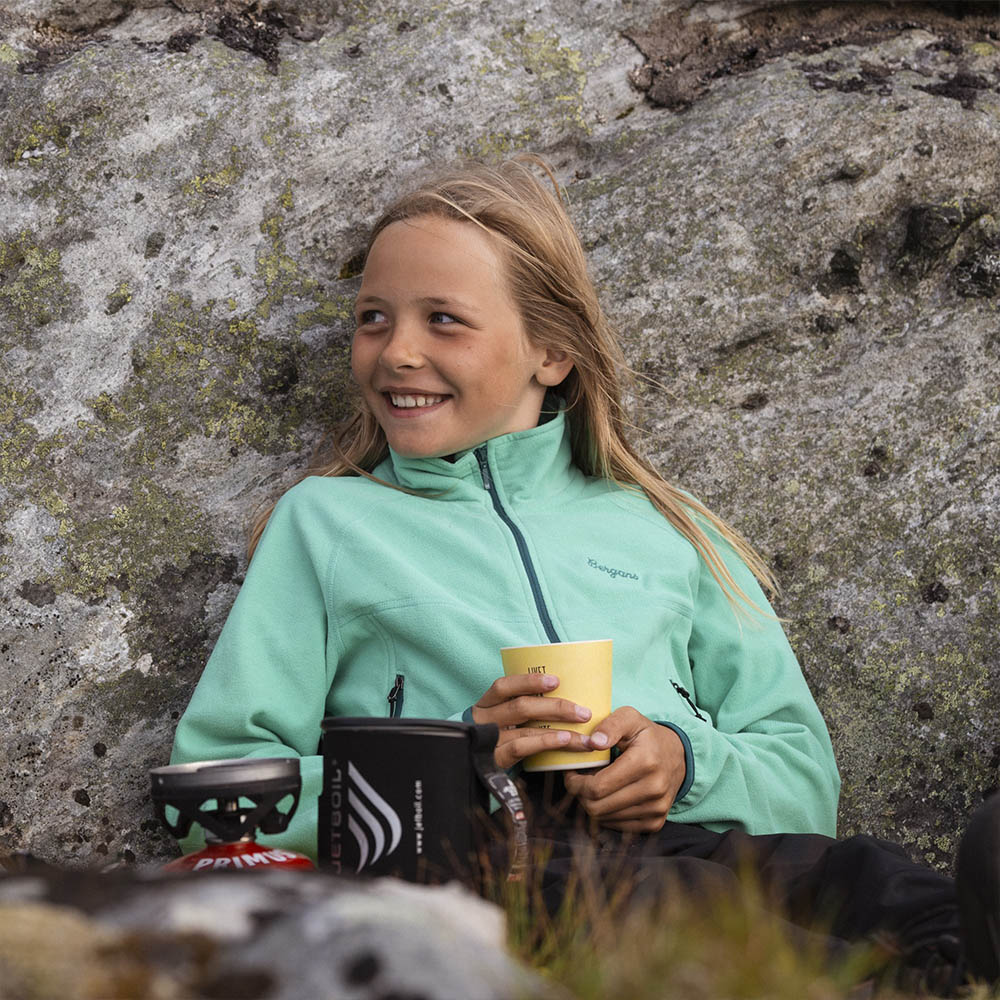 Детски полар Bergans Junior Fleece Midlayer Jacket Light Malachite Green