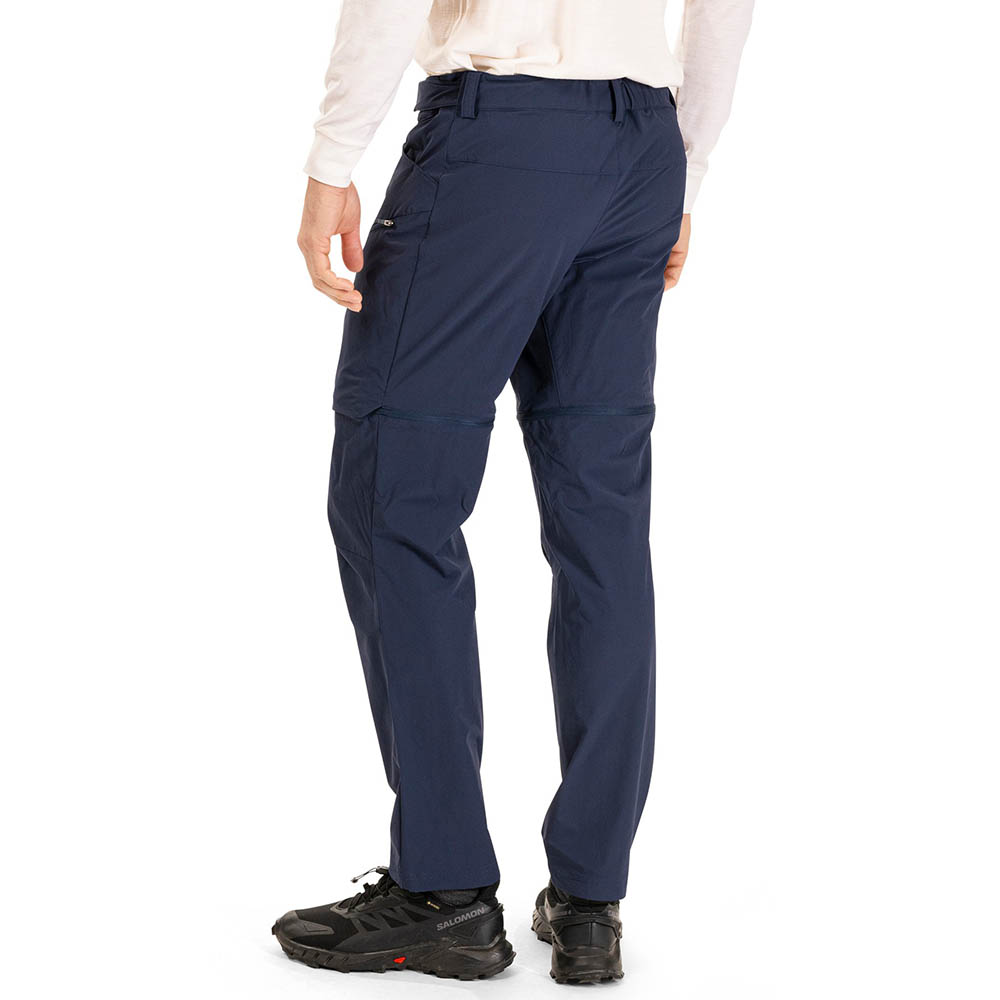 Bergans Convertible Zip-Off Softshell Pants Men Navy Blue - pants and shorts in 1