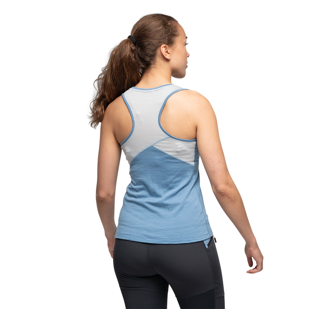 Дамски вълнен потник Bergans Y LightLine Merino Top Women Elemental Blue / Pearl Grey