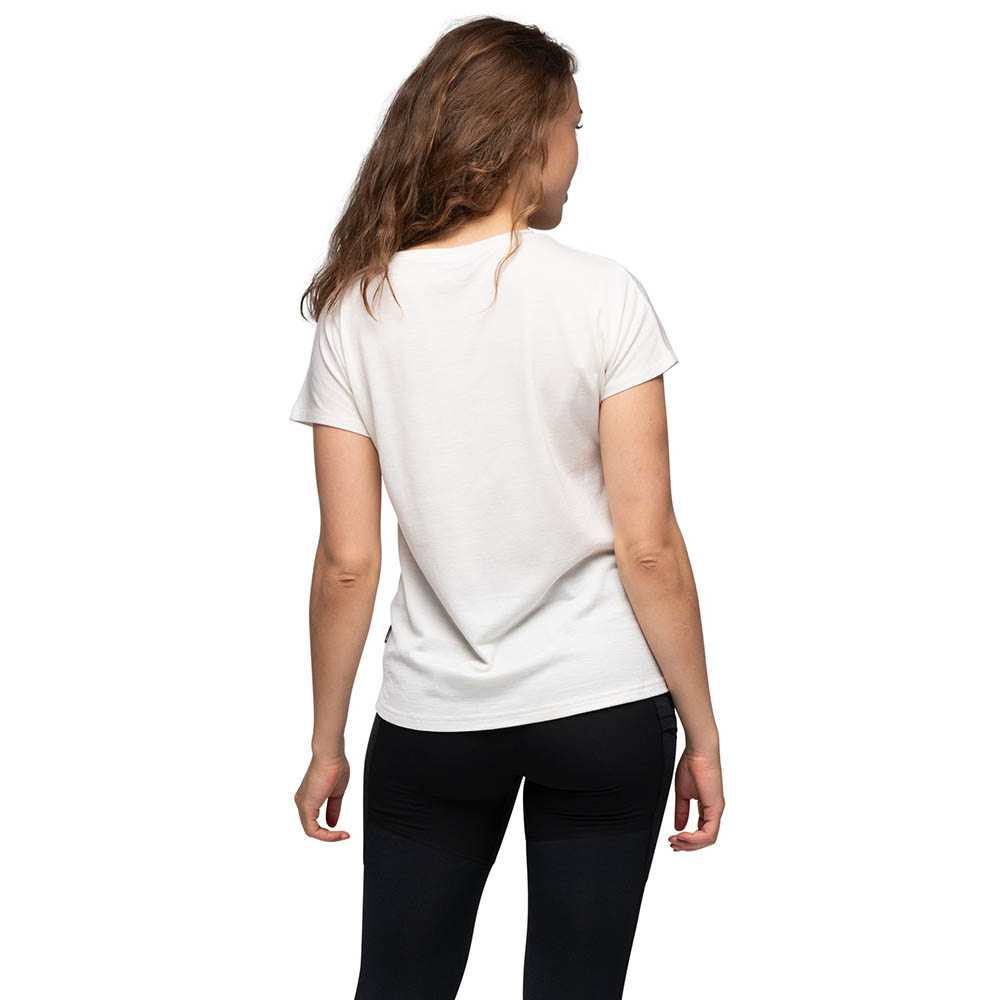 Women's merino tee Bergans Whenever Merino Tee Women Vanilla White