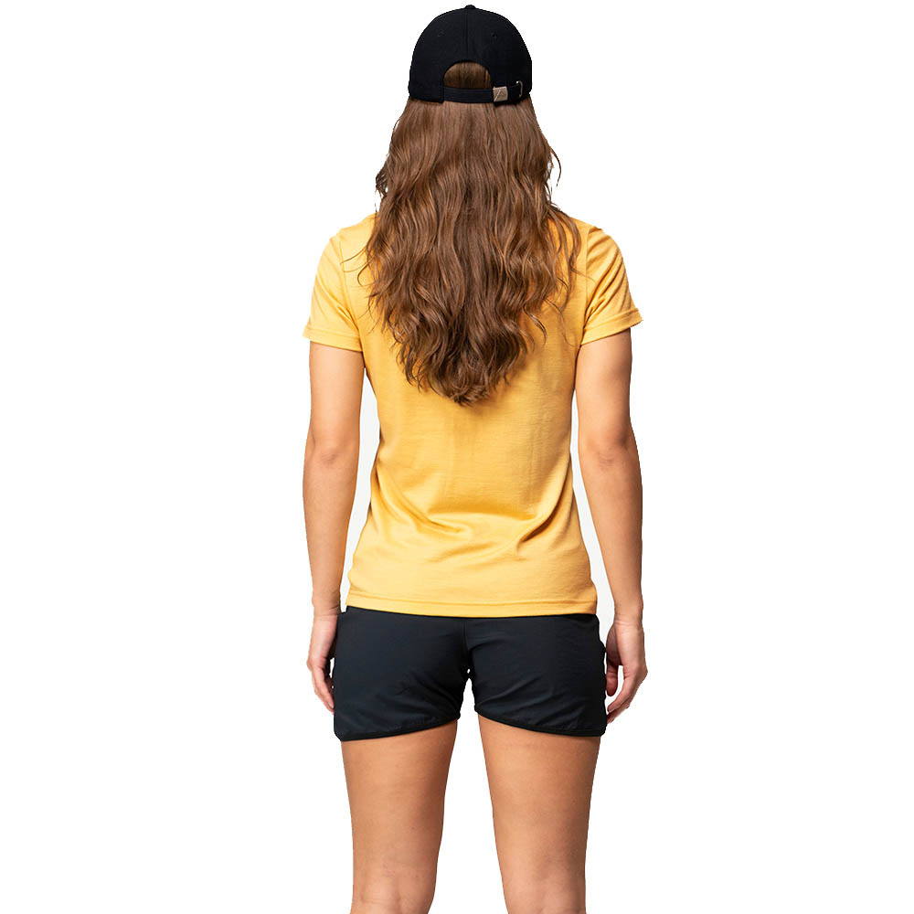 Women's merino wool t-shirt Devold Classic Script Tee Woman Honey - 100% premium merino wool