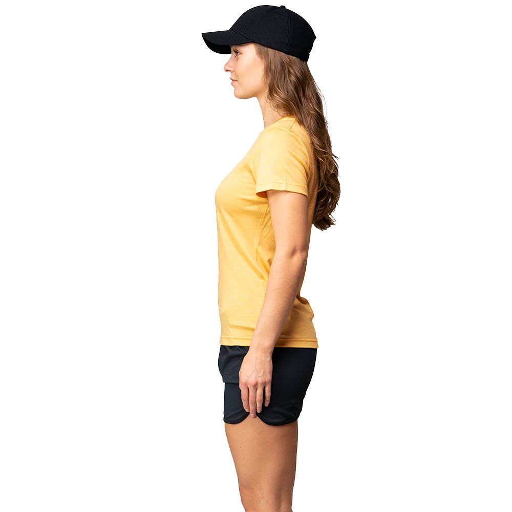 Women's merino wool t-shirt Devold Classic Script Tee Woman Honey - 100% premium merino wool