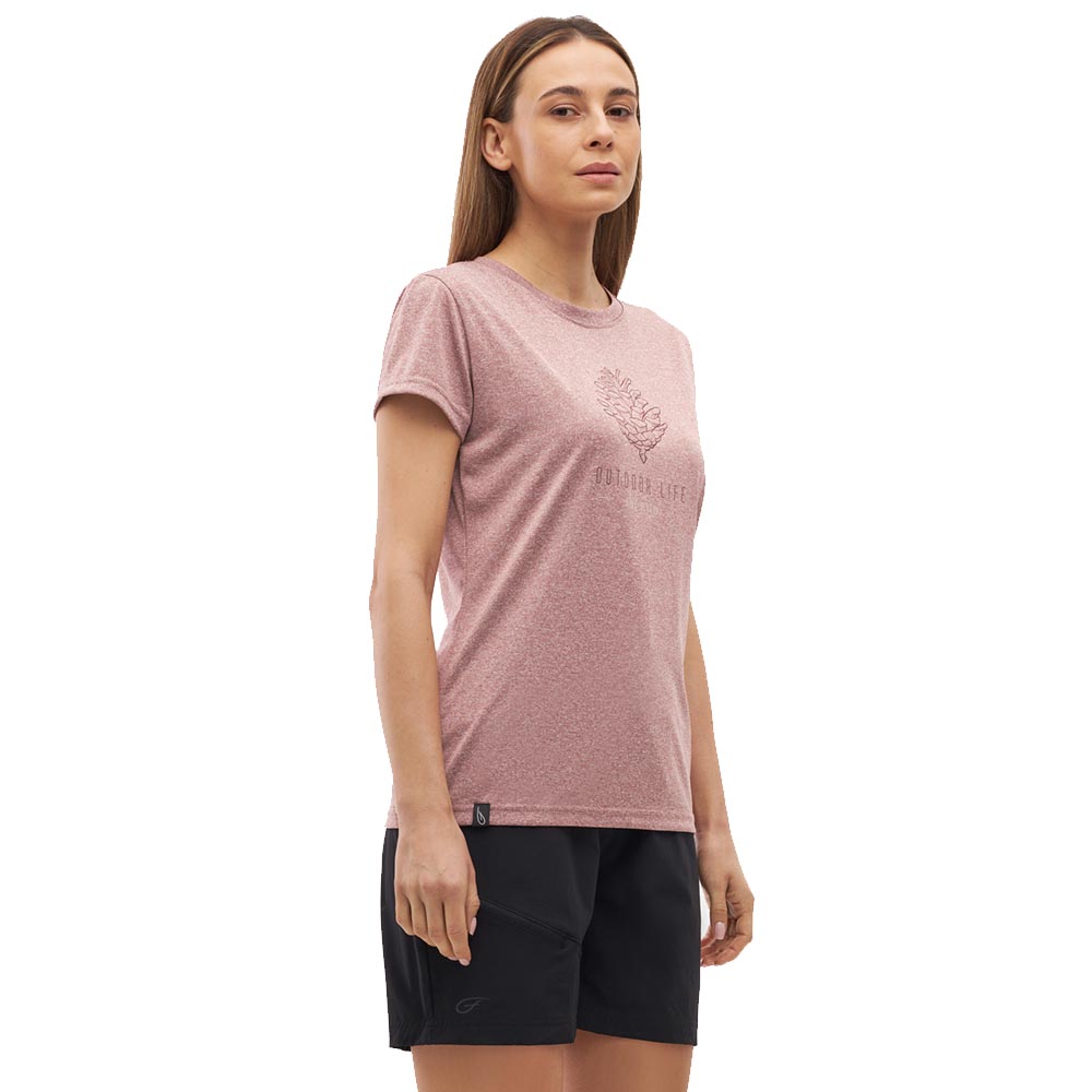 Women's Tee Five Seasons Pinecone Top W Burlwood Melange 
