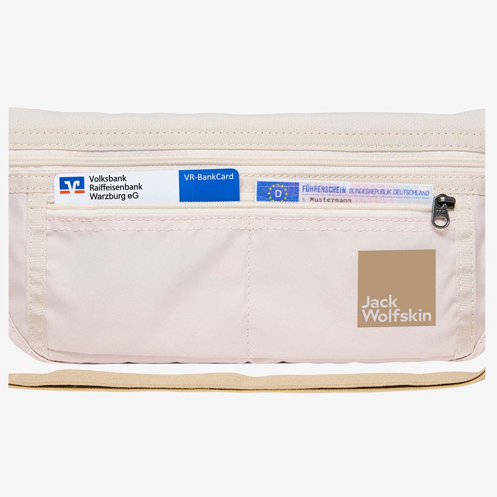 Чанта за кръст Jack Wolfskin Document Belt De Luxe Sea Shell