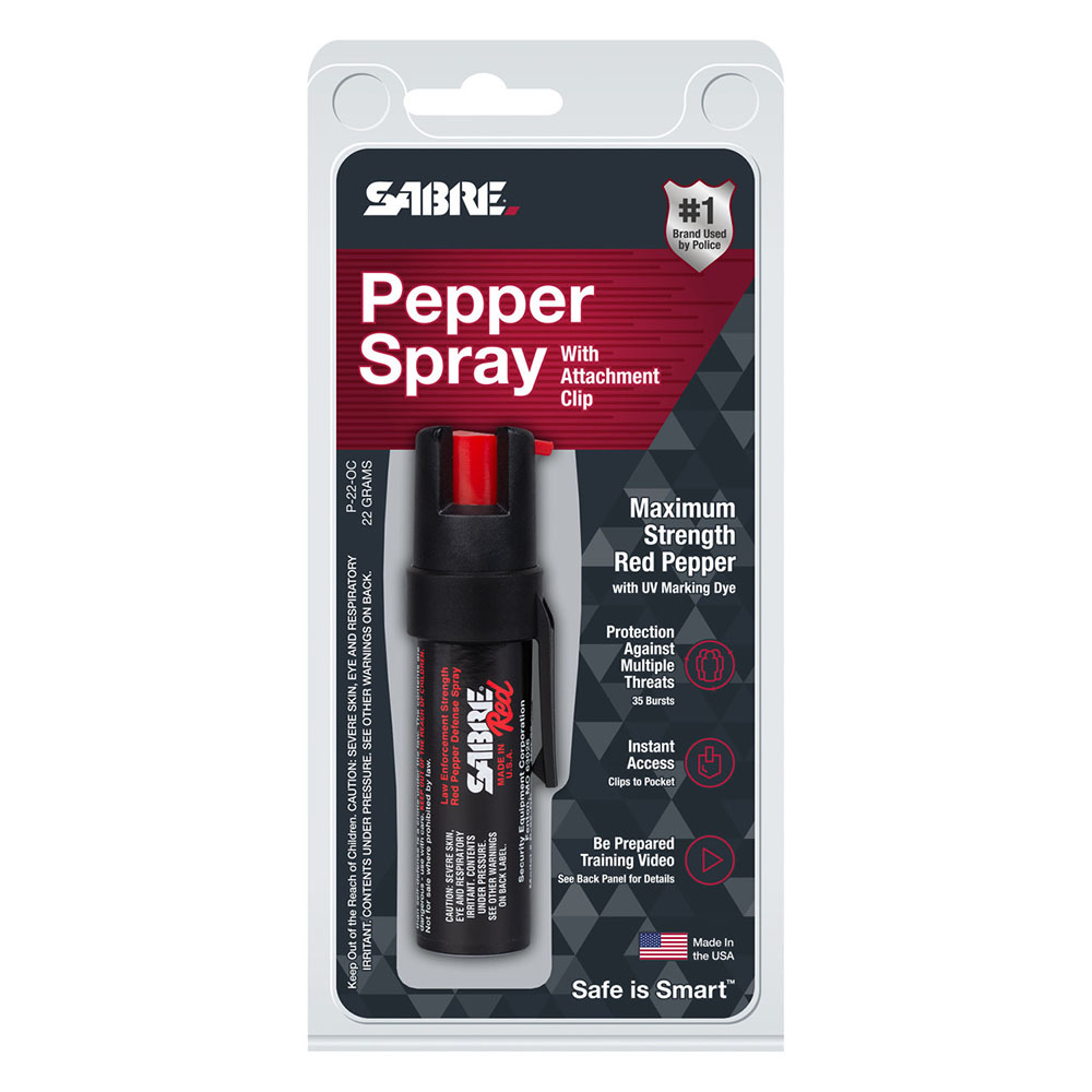 Лютив спрей за самозащита SABRE Red 3-in-1 Pepper Spray Clip 23.7mL