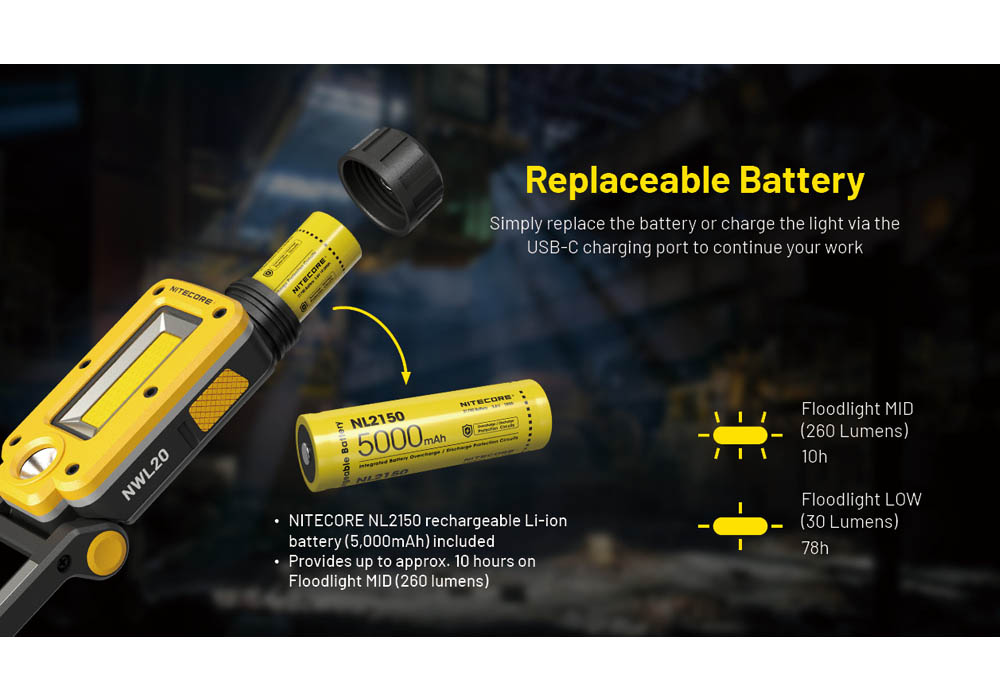 Nitecore NWL20 Multifunctional Lantern 600LM Rechargeable