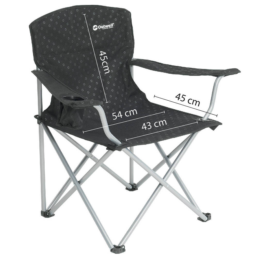 Size when open Outwell Catamarca Black Folding Camping Chair