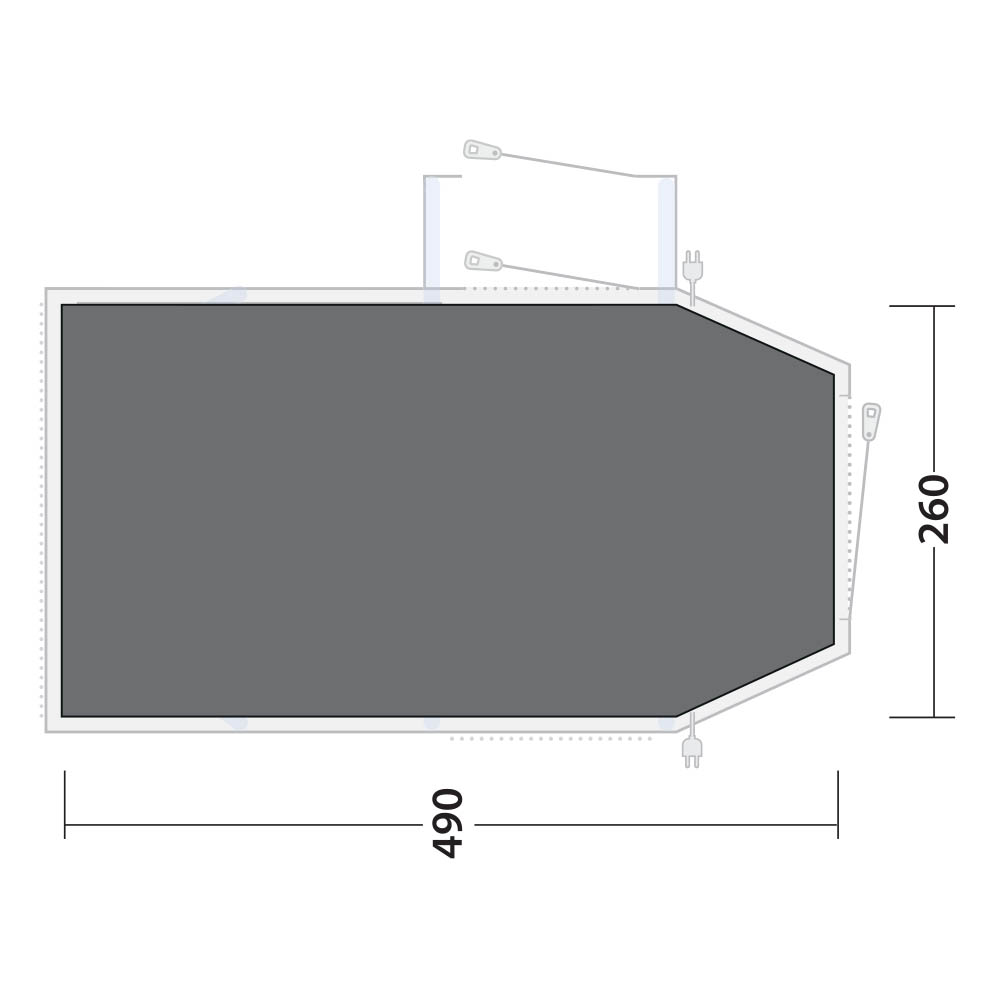 Outwell Footprint Montana 4 Air - 490 cm x 260 cm - protect your tent floor