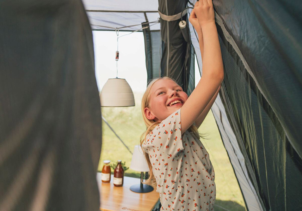 Петместна надуваема палатка Outwell Florida 5 Air Green