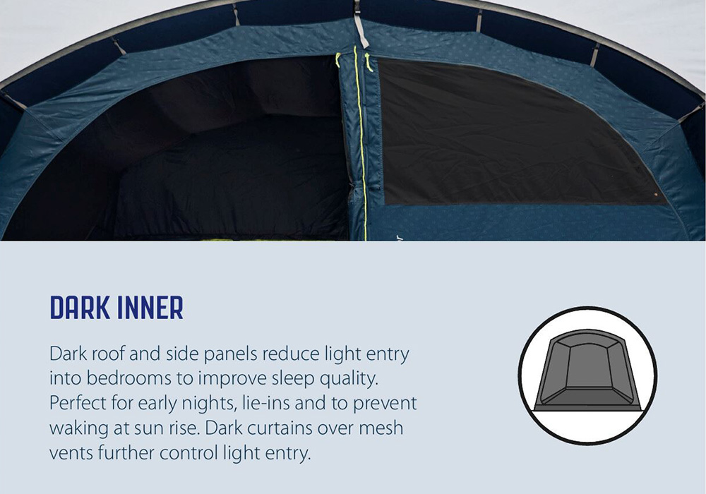 Петместна надуваема палатка Outwell Florida 5 Air Green