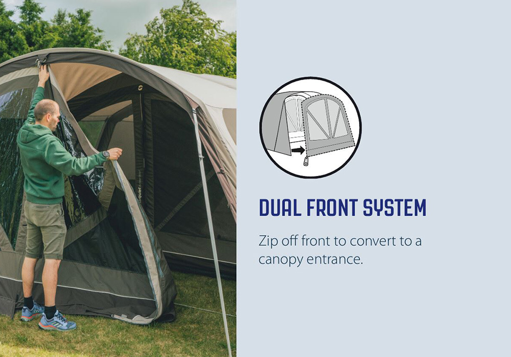 Петместна надуваема палатка Outwell Florida 5 Air Green