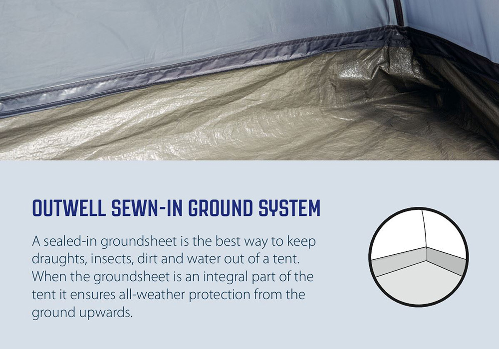 Петместна надуваема палатка Outwell Florida 5 Air Green