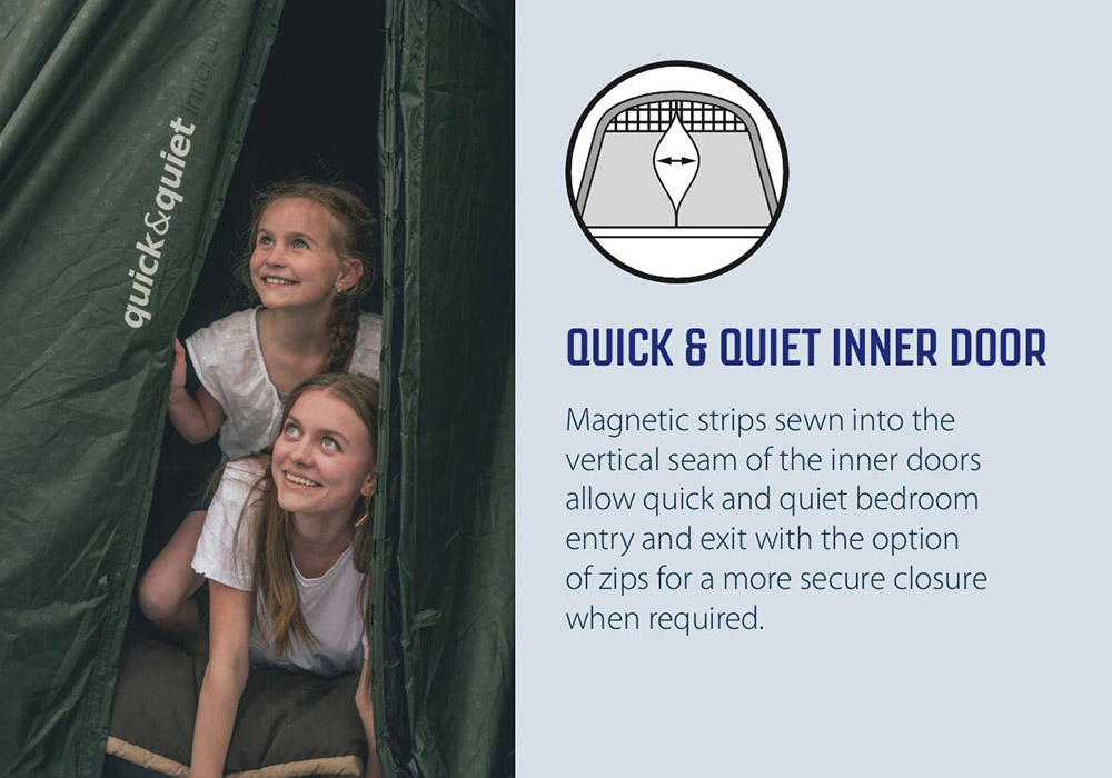 Петместна надуваема палатка Outwell Florida 5 Air Green