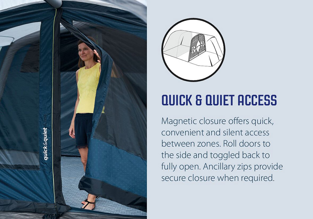 Петместна надуваема палатка Outwell Florida 5 Air Green