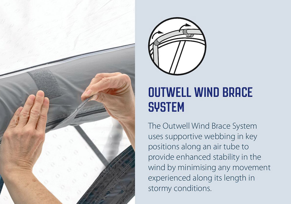 Петместна надуваема палатка Outwell Florida 5 Air Green