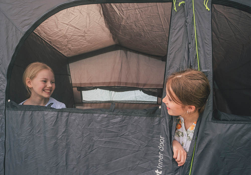 Outwell Monterey 5 Person Air Tent Blue - bring the comfort of your home to your camping tent