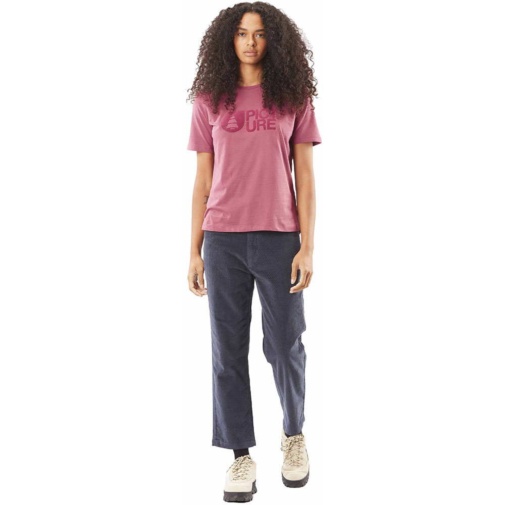 Front Picture Organic Fall Woman Tee Regular Maroon