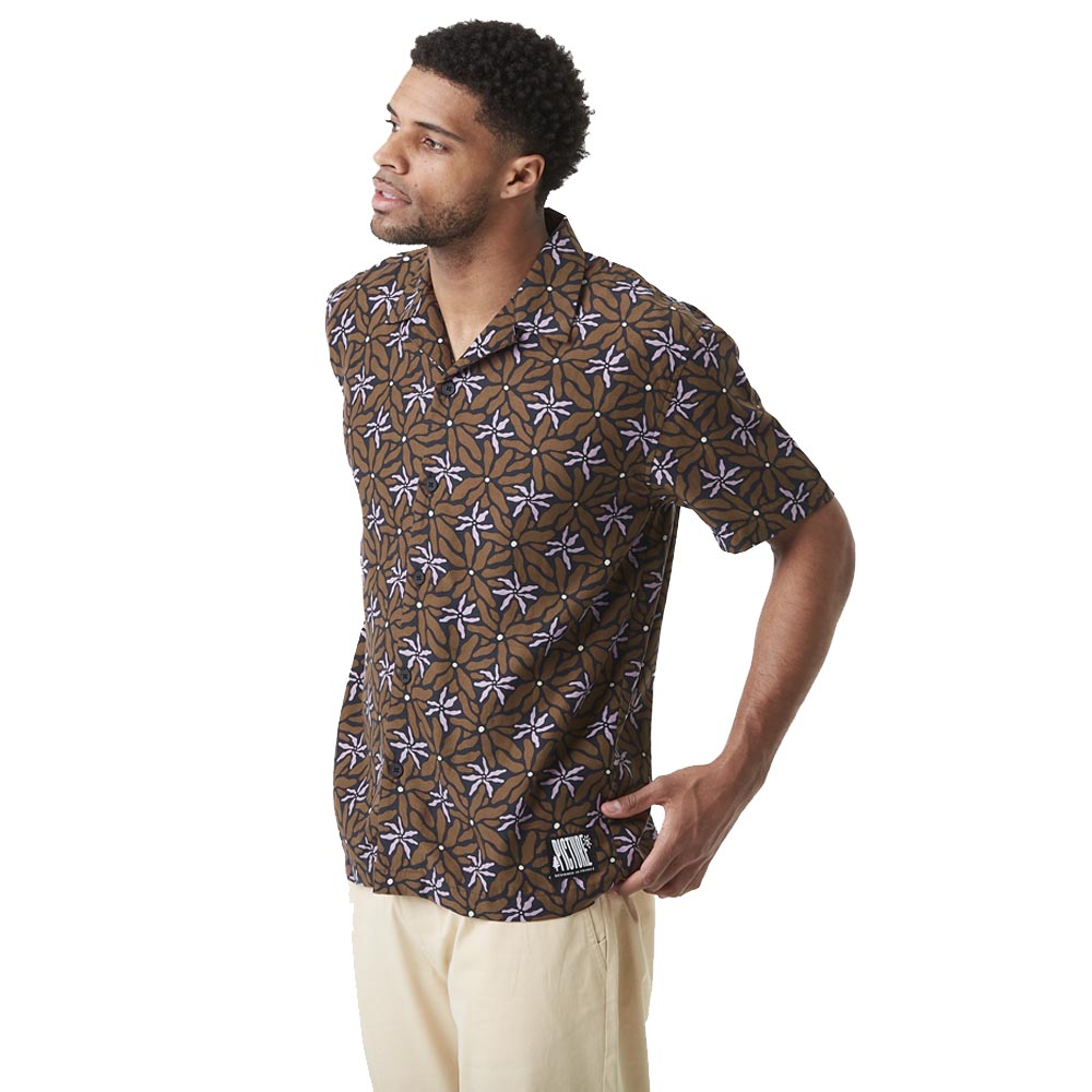 Men's short sleeve shirt Picture Organic Mareeba Shirt Alpine Alps Print