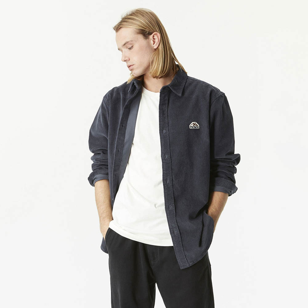 Picture Organic Graftons Corduroy Shirt Dark Blue