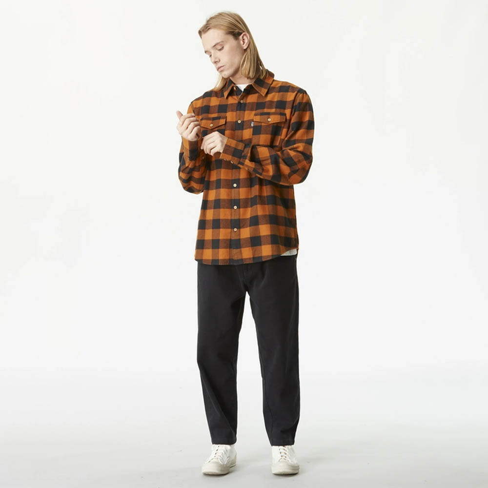 Picture Organic Hillsboro Flannel Shirt Black / Nutz