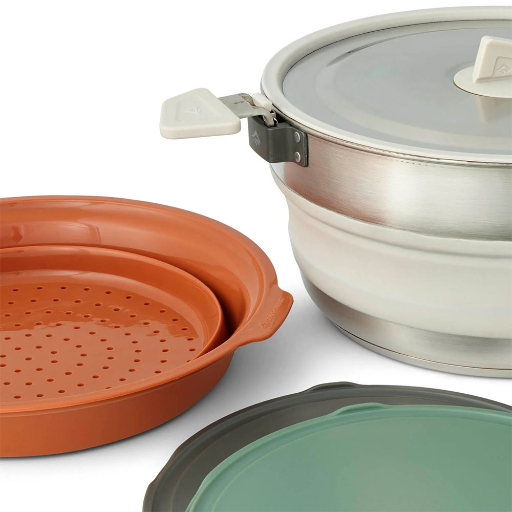 Комплект съдове за готвене Sea to Summit Detour Essentials Camp Kitchen Kit 5L Pot Set- 4 Piece