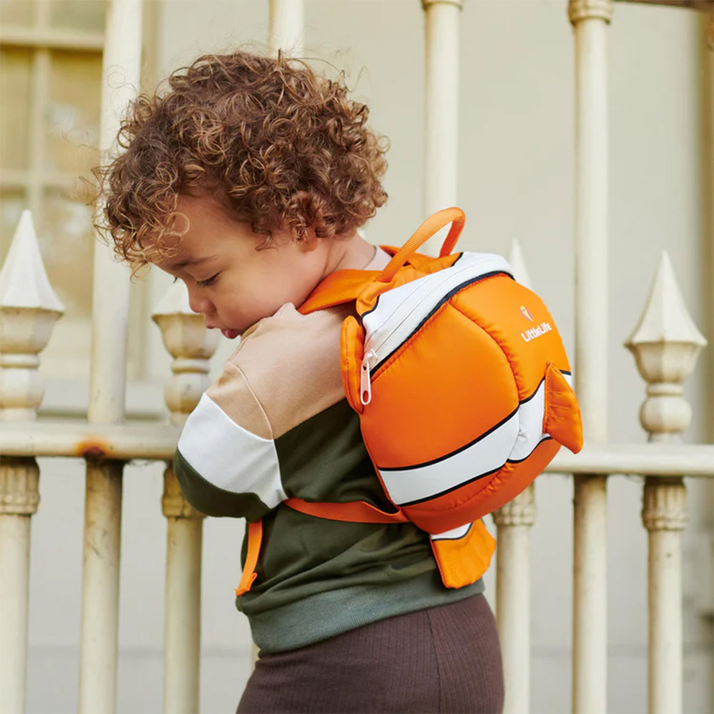 Детска раница с повод LittleLife Toddler Backpack Clownfish