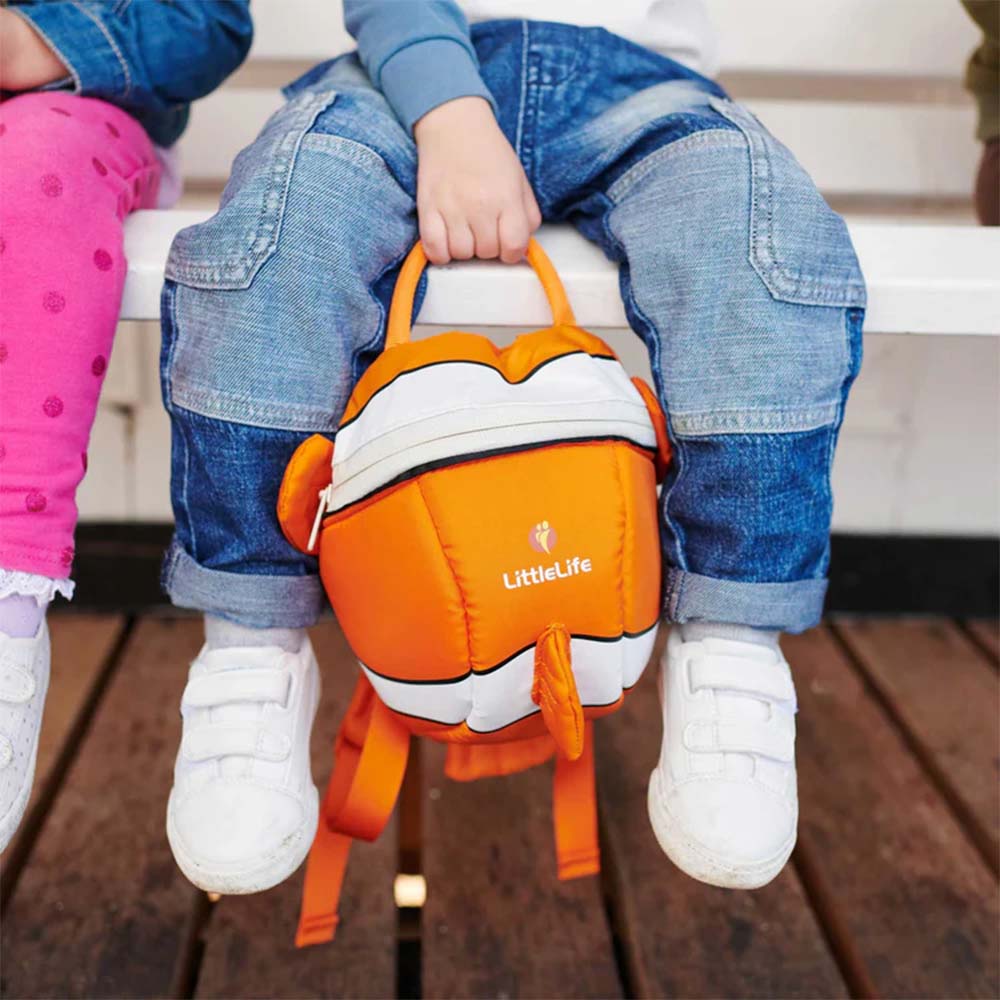 Детска раница с повод LittleLife Toddler Backpack Clownfish