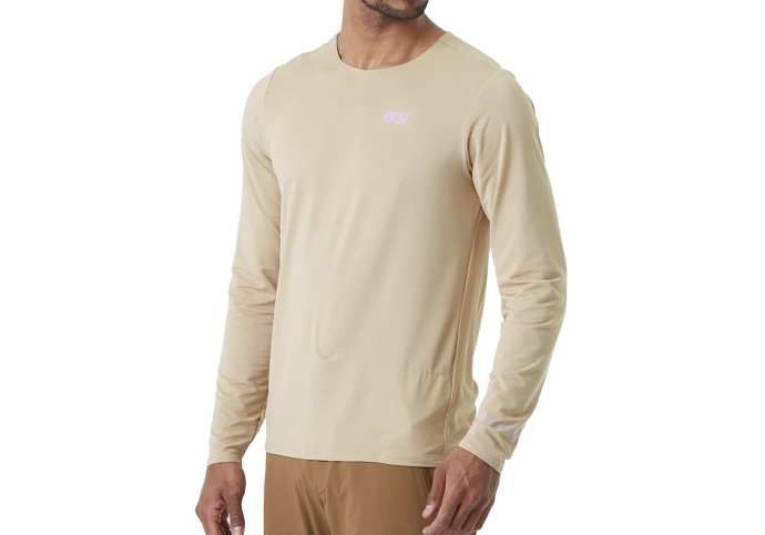 Tシャツ・カットソー Squareline Unbalance Long Sleeves - Beige Men's Long Sleeve Shirt Picture Organic Osborn LS Tech MTB