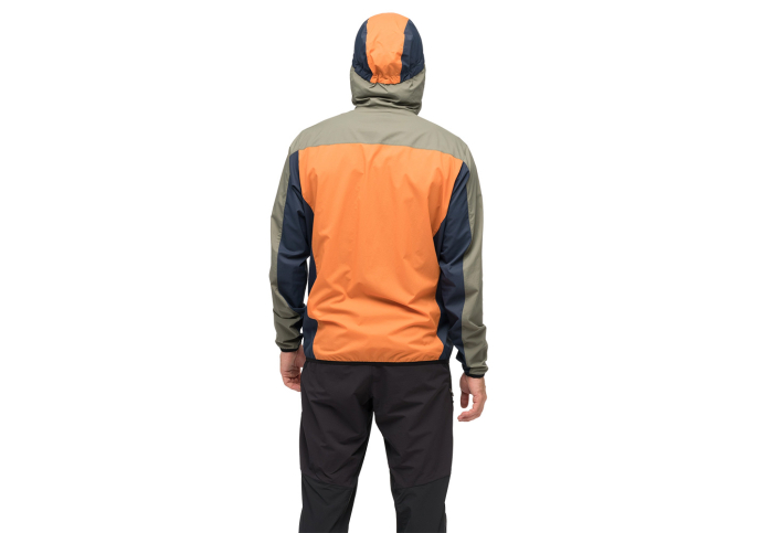 Men's Bergans Vaagaa Windbreaker jacket faded orange green
