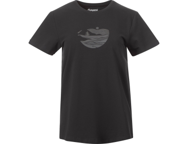 Women's cotton t-shirt Bergans Nordmarka Organic Cotton Print Tee dark shadow grey/dark sunset grey front