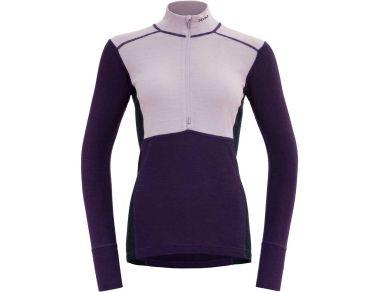 Women's merino wool zip neck Devold Lauparen Merino 190 Zip Neck Woman Orchid / Lilac 2025