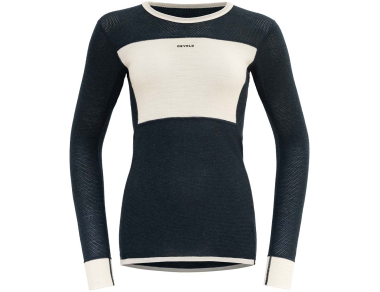 Women's thermal merino wool top, Devold Wool Mesh 190 Woman in Ink/Offwhite - 100% merino wool, ventilation panels. See on the website!