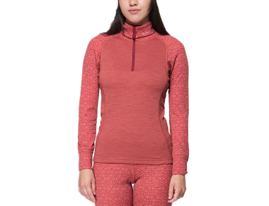 Women's merino wool zip neck Devold Duo Active Merino 205 Zip Neck Woman Marsala⭐Comfortable, soft, and warm merino wool sweater⭐Free shipping on orders over 99 BGN ⭐Get it now⭐