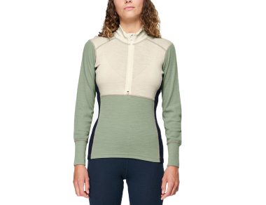 Devold Lauparen Merino 190 Zip Neck Woman Raw White / Fog / Ink - Base layer thermal underwear made from 100% Merino wool! Order yours today!