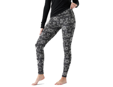 Women’s thermal leggings made of merino wool Smartwool Classic Thermal Merino Base Layer Bottom Black Deco Floral – soft fabric made from 100% merino! ⭐Order now with delivery within 24 hours! ⭐