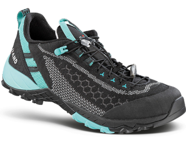 Women's Kayland Alpha Knit Black sports and hiking shoes - lightweight, breathable, and very comfortable, perfect for summer hiking. Order on the website with a 2-year warranty!