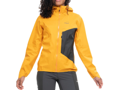 Women's hardshell jacket Bergans Y LightLine Air 3L Shell Jacket Women Mango Yellow / Dark Shadow Grey - premium product