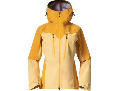 Women's hardshell jacket Bergans Tind 3L Shell Jacket buttercup yellow marigold yellow - complete protection from climatic conditions for professionals!