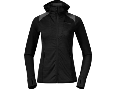 Women's fleece jacket Bergans Rabot Active Mid Hood W Jacket Black 2024