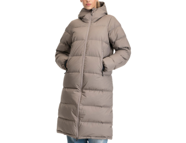 Bergans Urban Down Long Coat Women Rock Taupe – warm women’s down coat with high-quality natural down insulation. Order here – Scandinavian quality!
