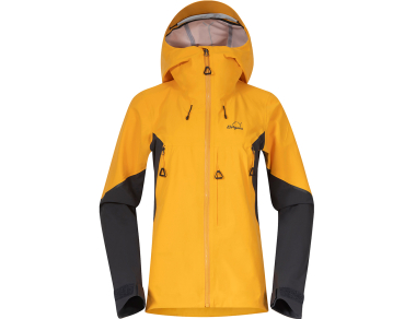 Bergans Y MountainLine Hybrid Softshell Jacket Women Mango Yellow / Dark Shadow Grey 2024