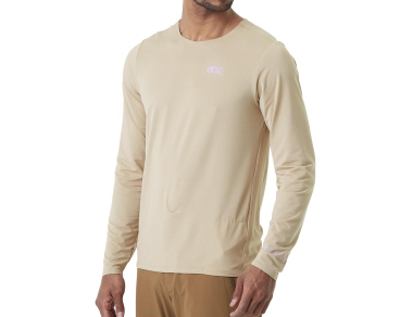Men's Long Sleeve Shirt Picture Organic Osborn LS Tech MTB Shirt Plaza Taupe