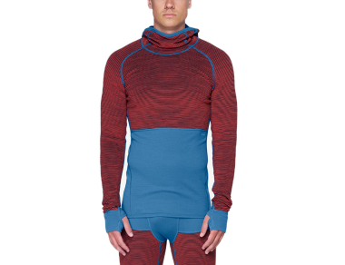 Man's merino wool hoodie Devold Tuvegga Merino Hoodie Man Cayenne⭐High-quality merino from Norway⭐Get it with fast delivery⭐