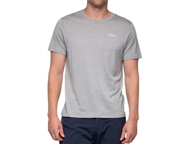 Men's merino wool t-shirt Bergans Rabot Emblem Wool Tee Men Magnesium Grey - made of merino wool